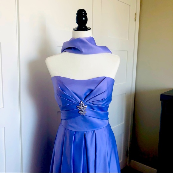 Long purple strapless Prom/Grad/Formal evening/Bridesmaid dress - Picture 2 of 6
